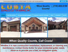 Tablet Screenshot of costagutter.com